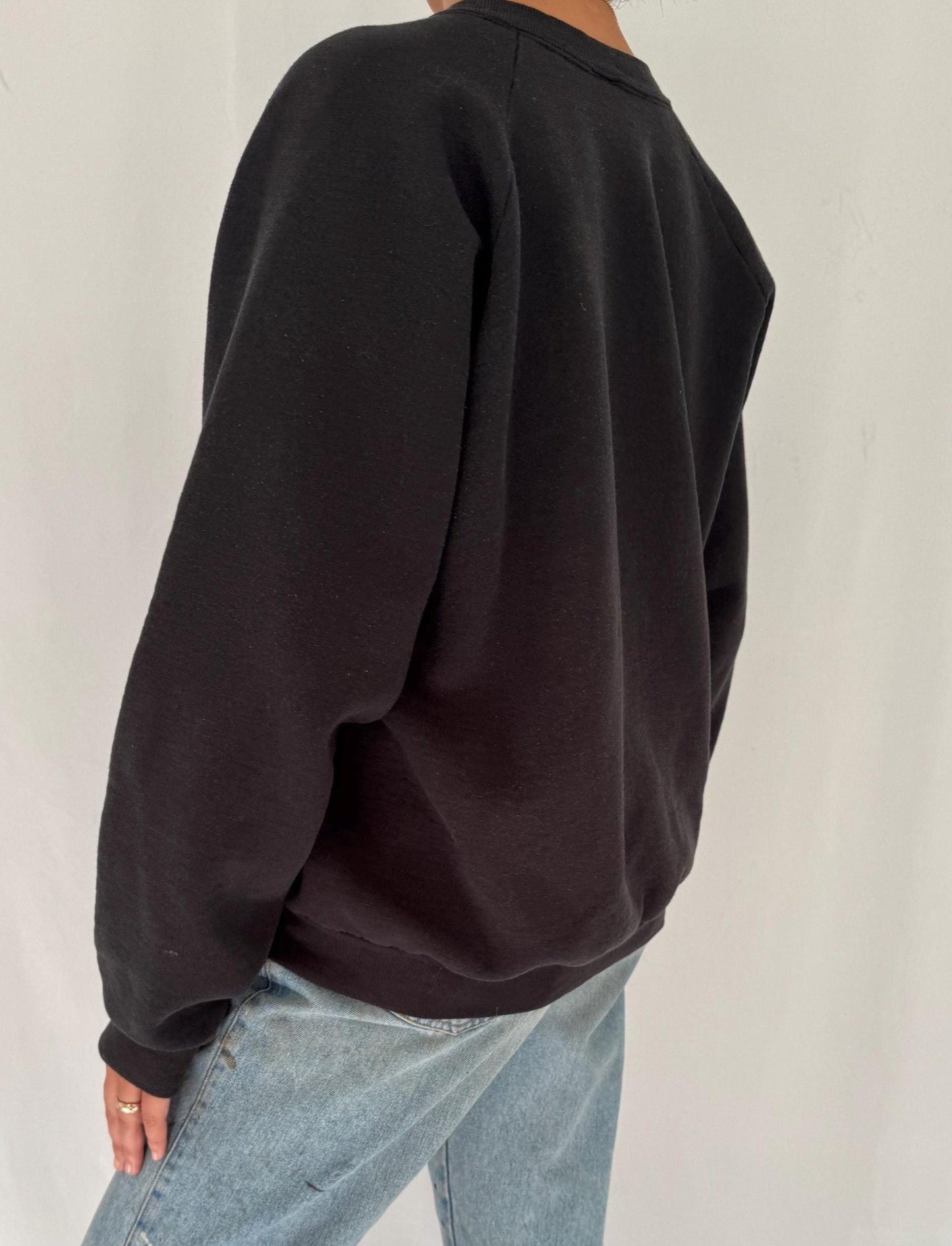 90s vintage black kittens cats LOVE graphic pullover sweatshirt