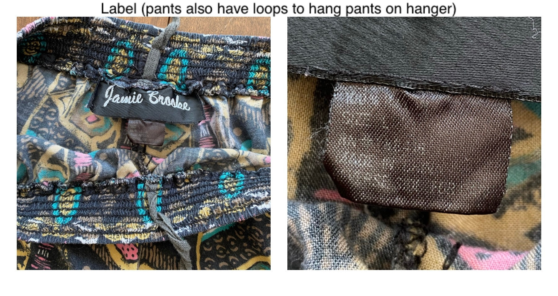 90s vintage brown boho aztec vest top pants matching set