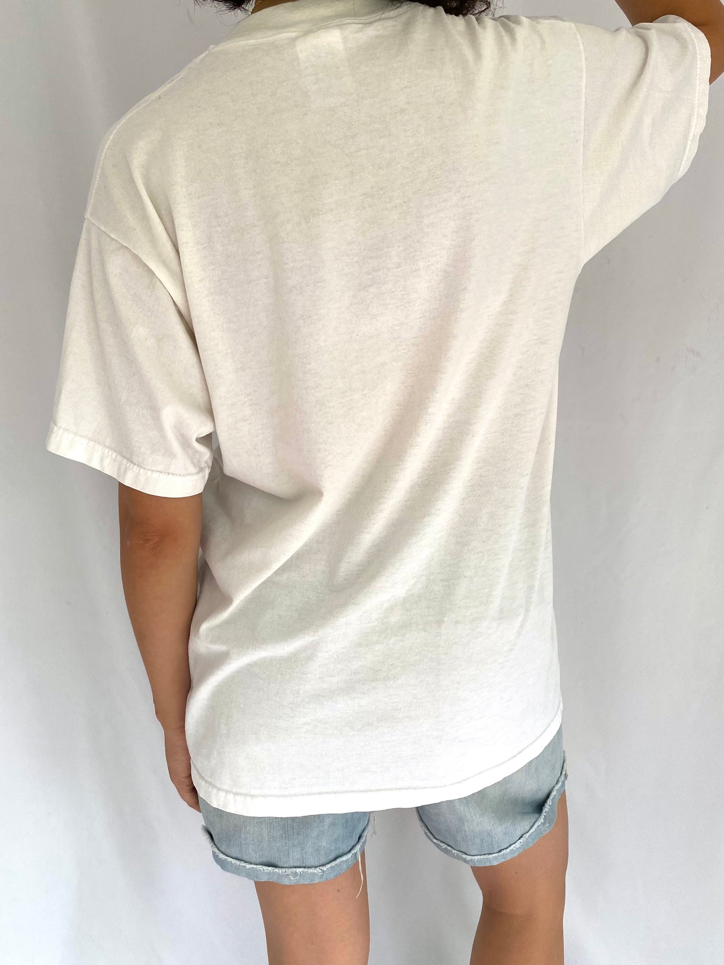 90s vintage white dog lhasa apso graphic tee shirt