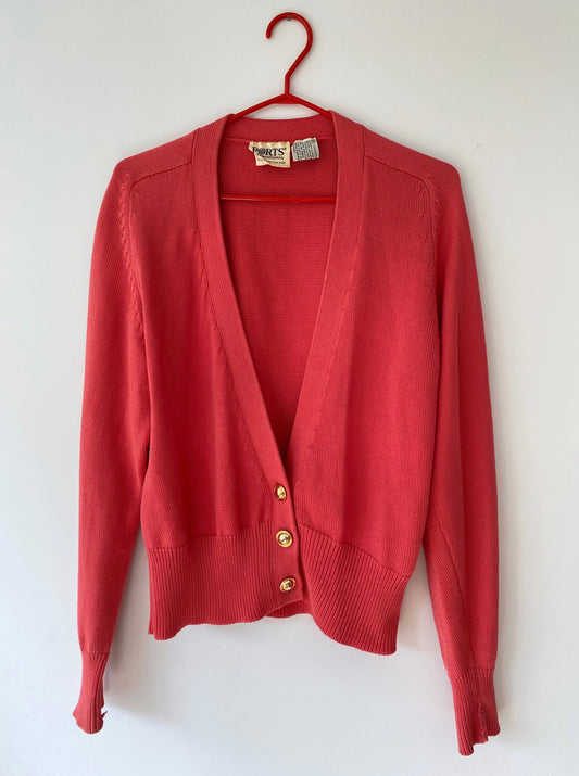 90s vintage coral pink ports 1961 cardigan