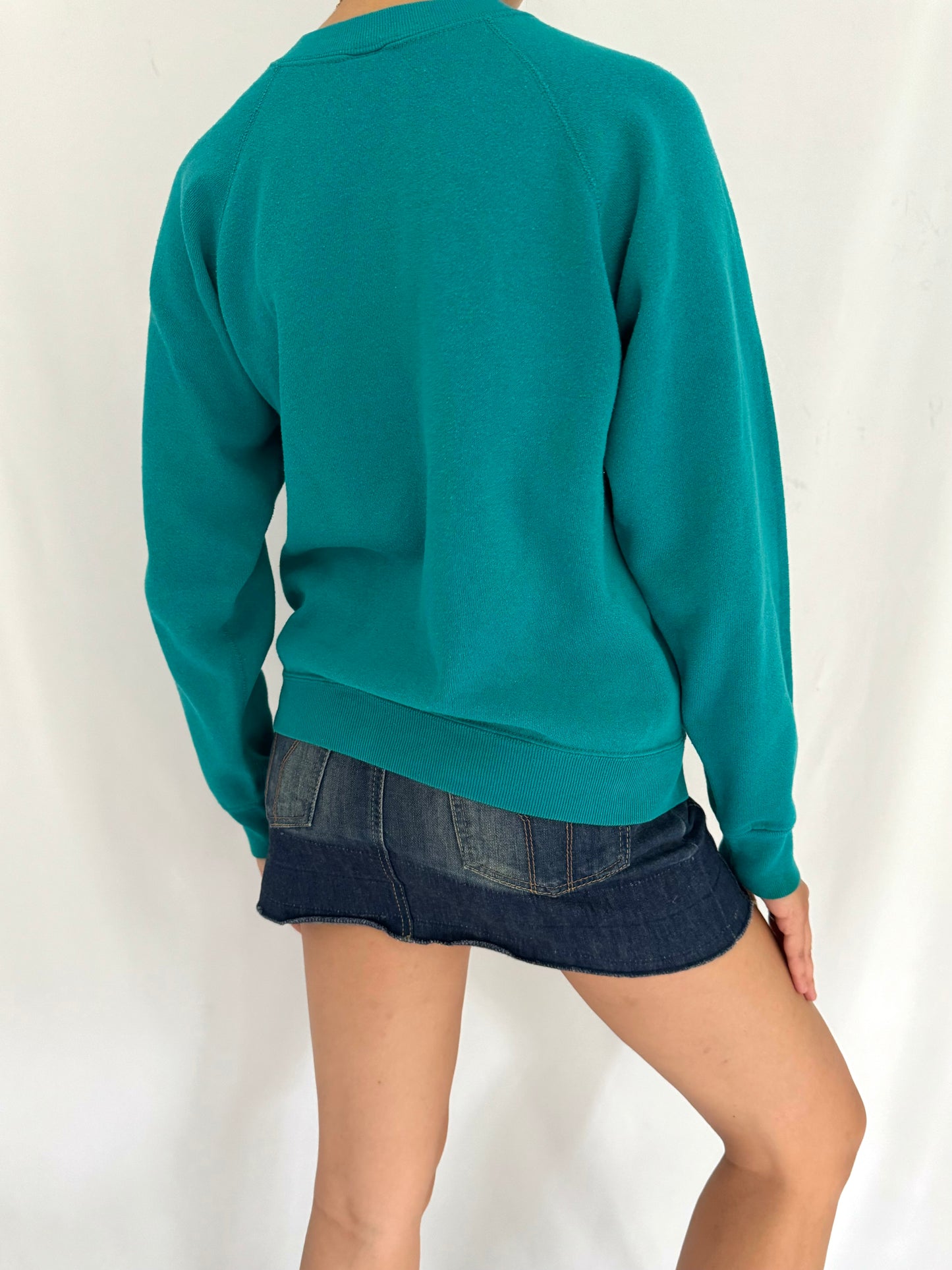 90s vintage turquoise holiday JOY pullover sweater