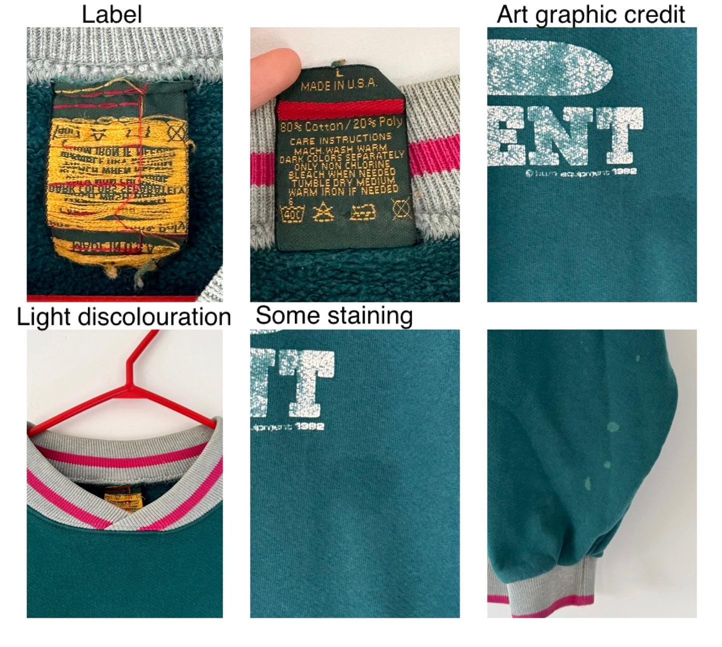 90s vintage teal BUM equipment graphic pullover sweater | unisex distressed faded B.U.M sportswear retro skate crewneck sweatshirt