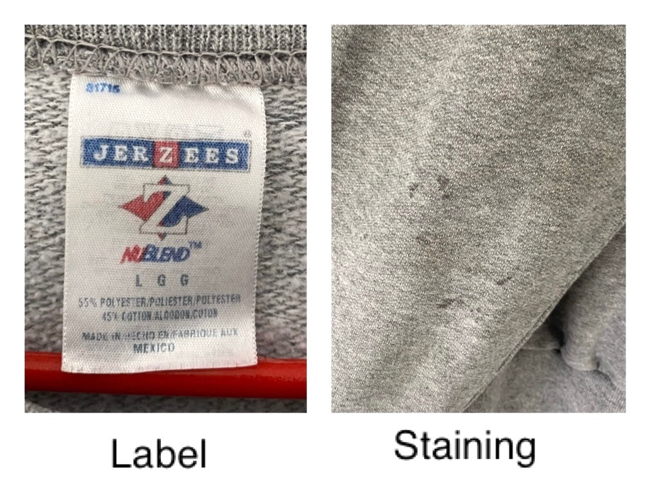 90s vintage grey pastel love heart crewneck pullover sweatshirt