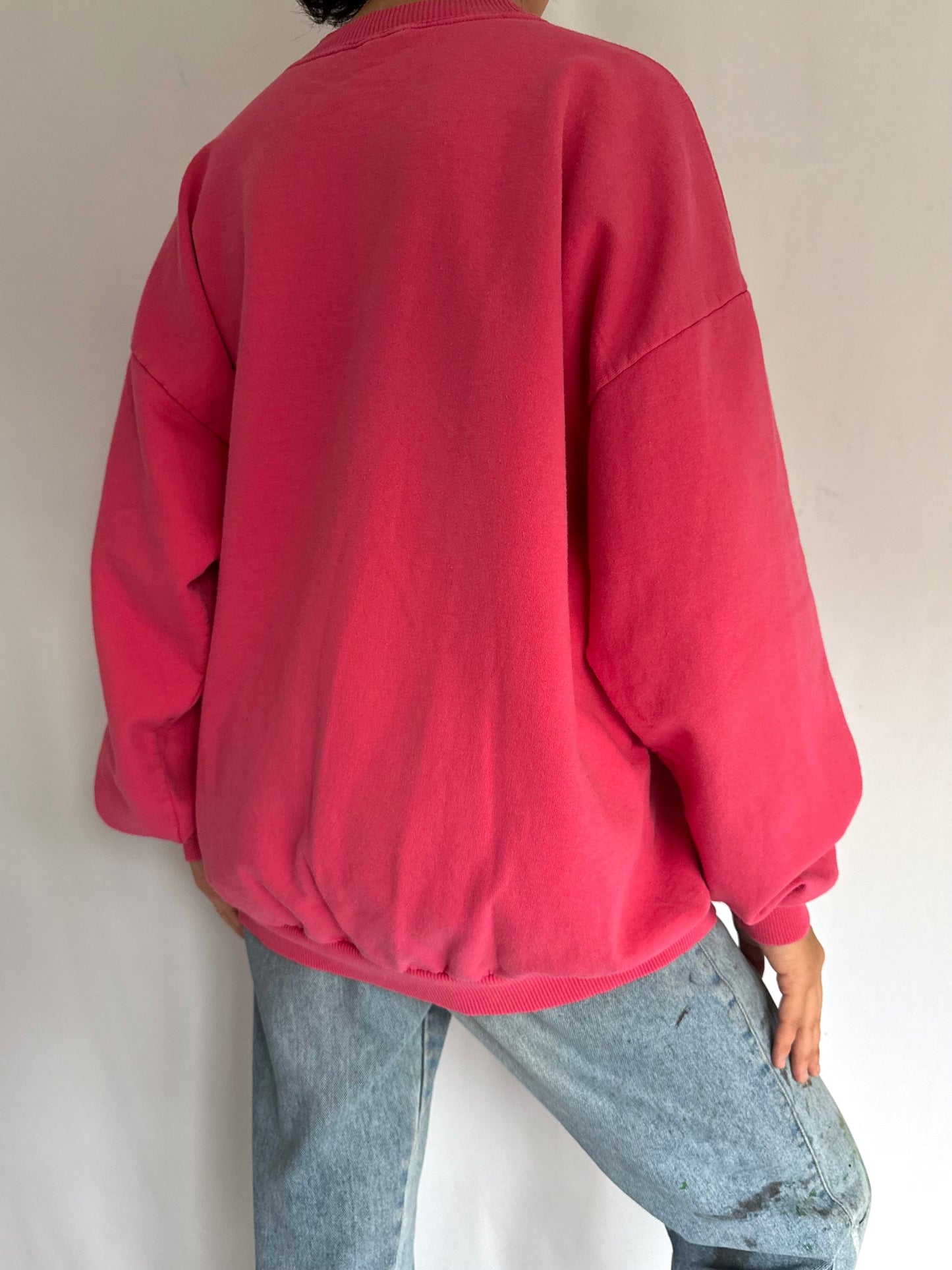 90s vintage pink alaska polar bears pullover sweatshirt