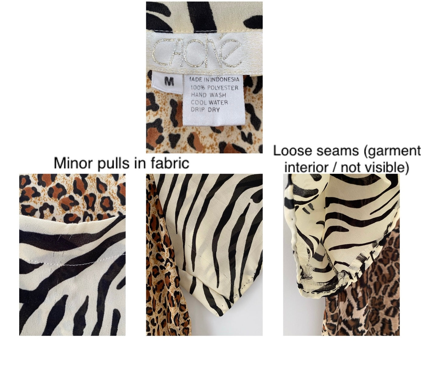 90s vintage brown leopard sheer button up blouse