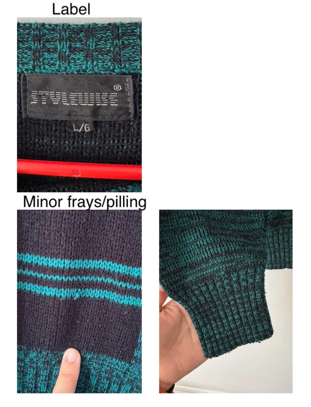 90s vintage green striped eclectic grandpa knit sweater