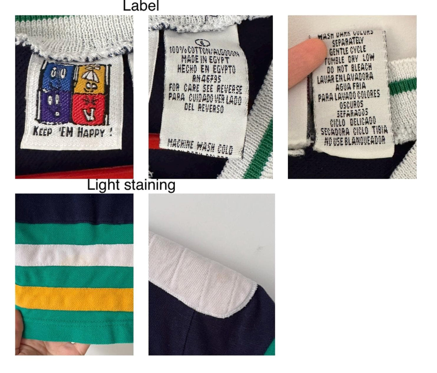 90s vintage multicolor striped hockey embroidered crop top