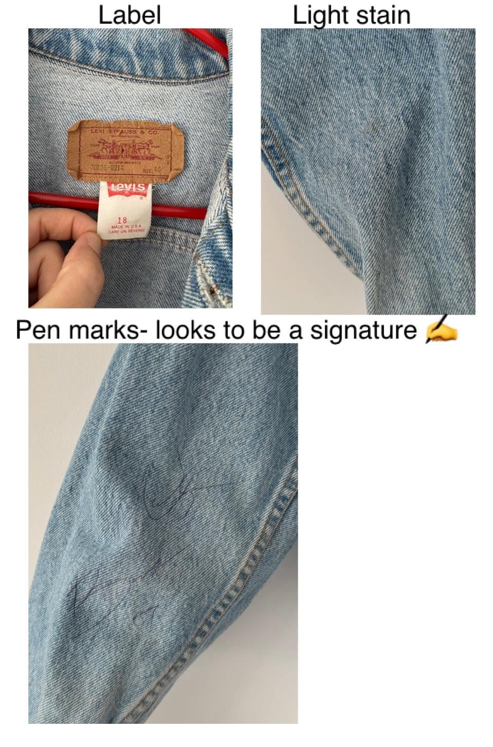 80s vintage blue denim Levis hand painted clown trucker jacket | custom reworked embellished clowncore carnival jean coat
