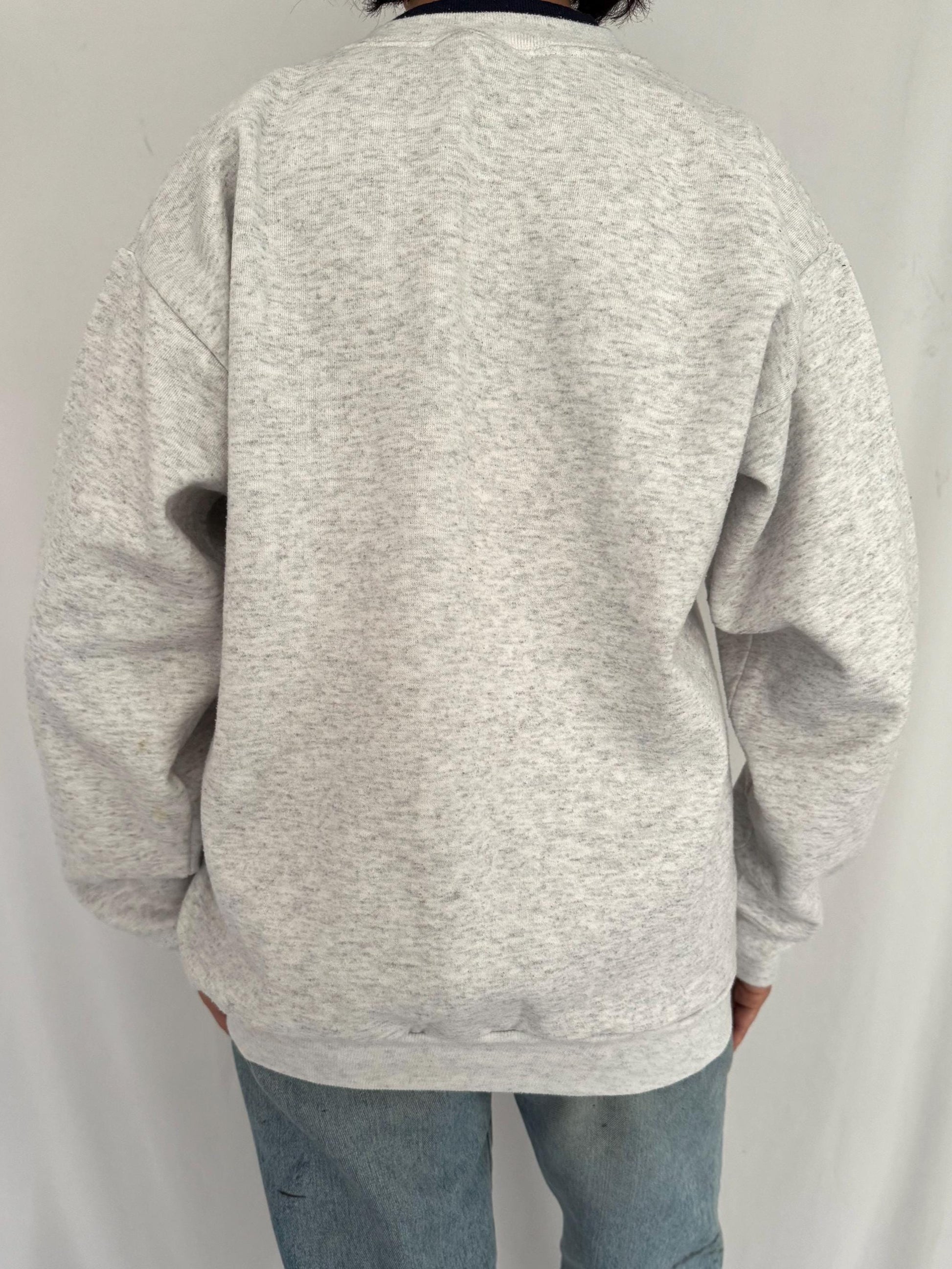 90s vintage grey I LOVE CATS graphic pullover sweatshirt