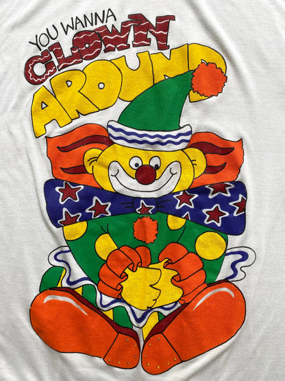 70s vintage rainbow you wanna clown around sleeveless long top