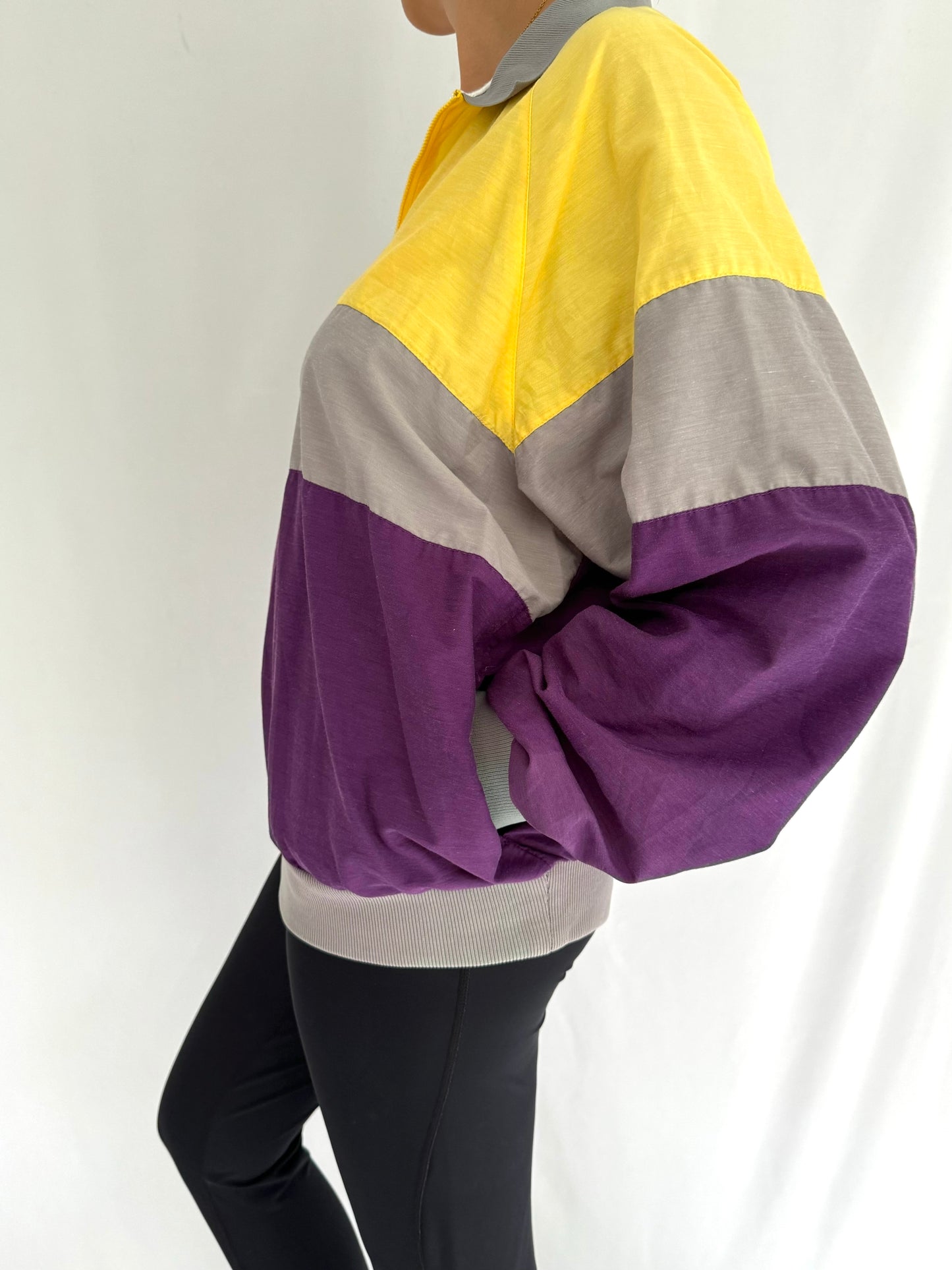 90s vintage multicolor graphic striped long sleeved sweater top
