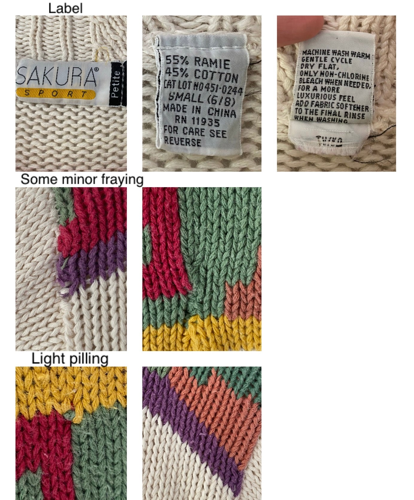 90s vintage multicolor southwestern Aztec cable knit sweater