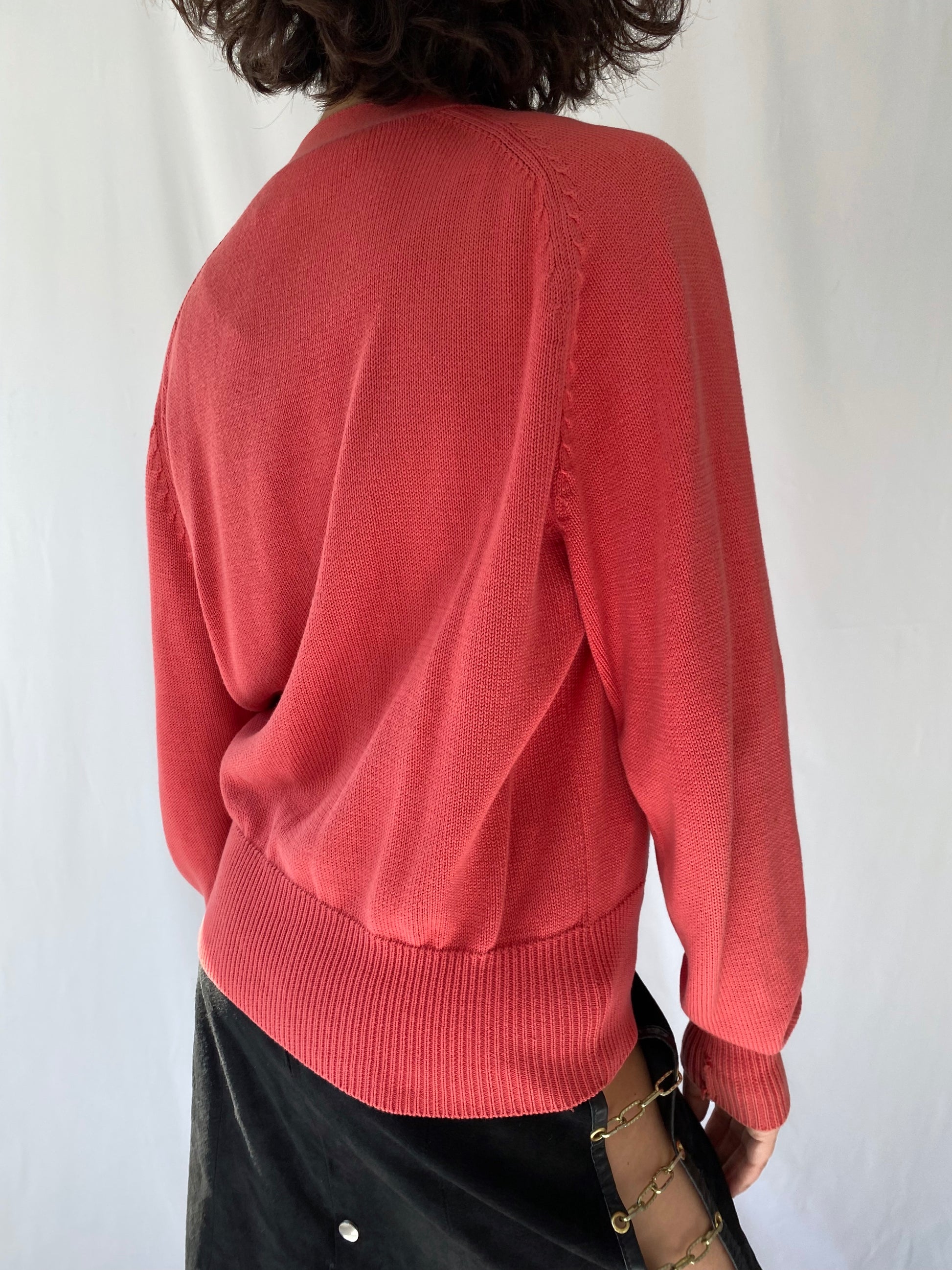 90s vintage coral pink ports 1961 cardigan