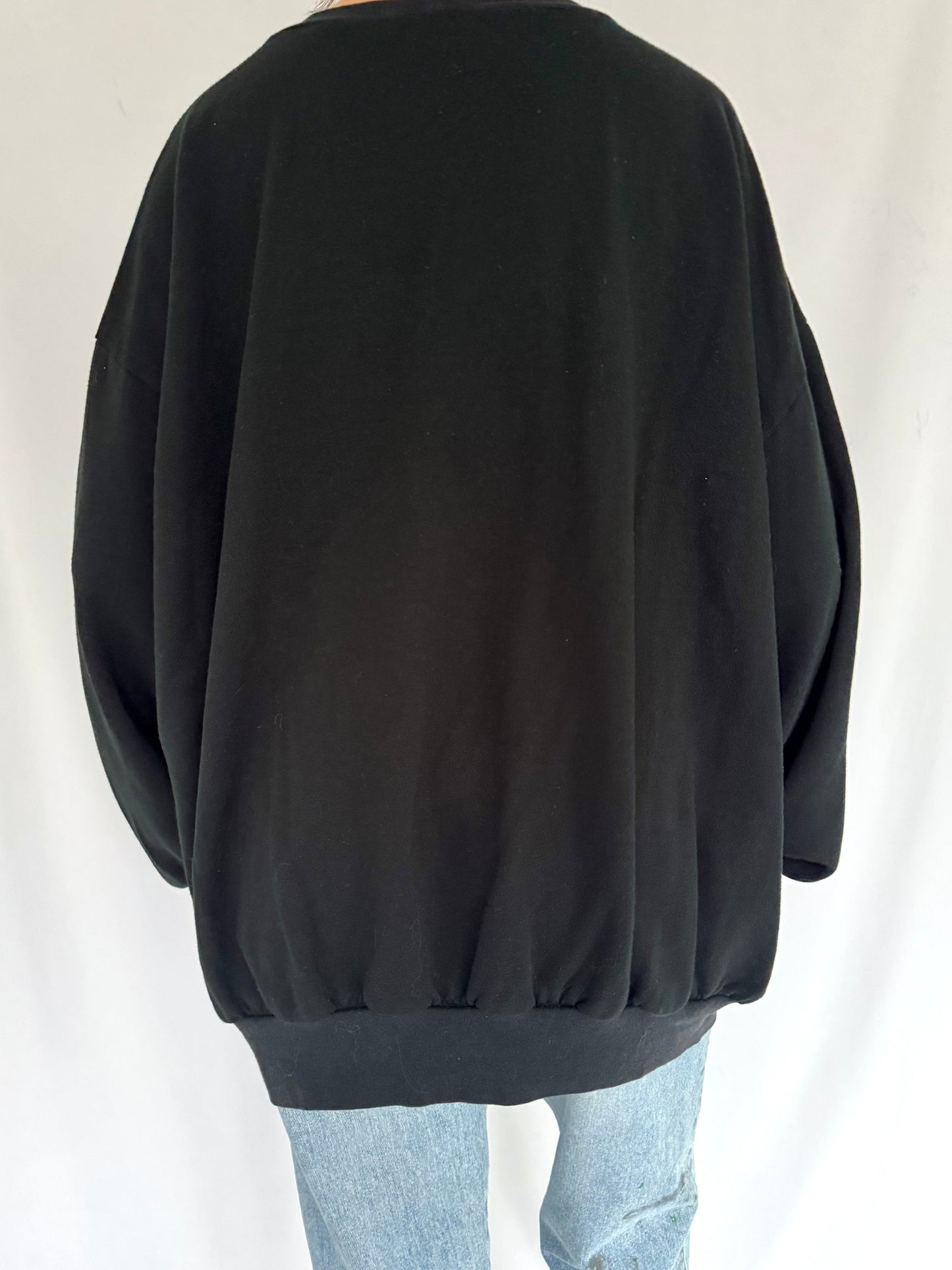 80s vintage black scottish terrier dog winter graphic pullover sweatshirt – extra large 2XL 3XL