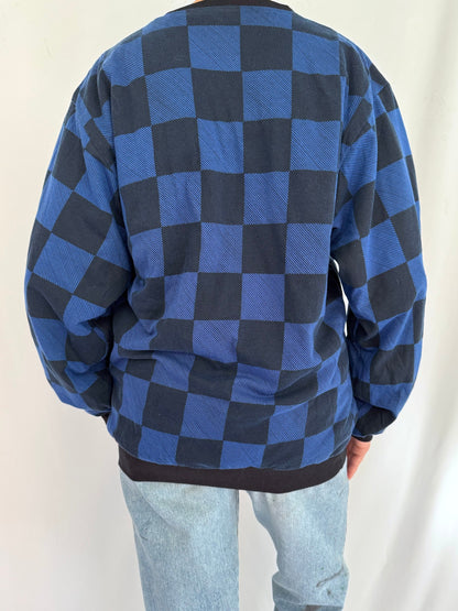 90s vintage blue reversible Restricted Area pullover sweatshirt