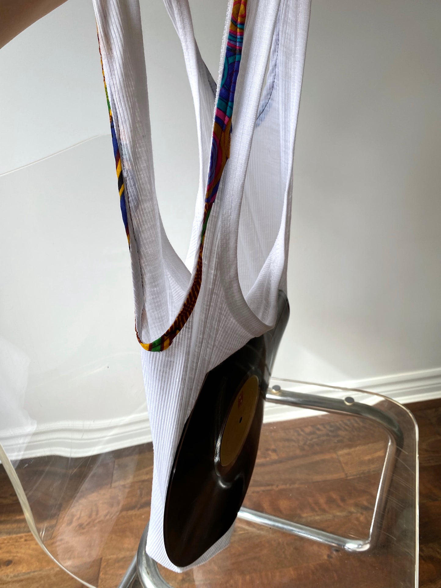 vintage music vinyl record art tote bag