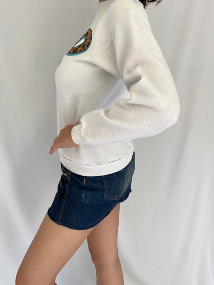 90s vintage WILD CHILD graphic pullover sweater – extra small | sassy spellout crewneck sweatshirt