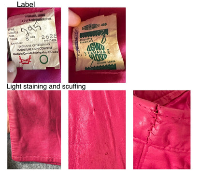 80s vintage hot pink tapered leather pants