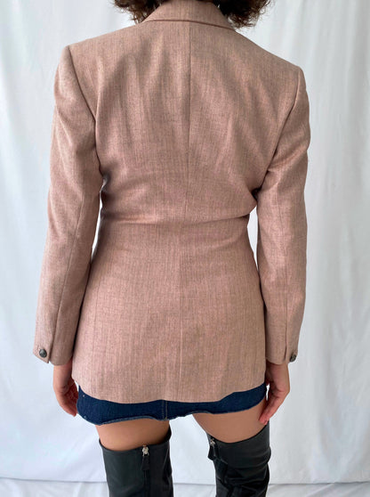 90s vintage pink versus versace blazer – small, medium | Gianni Versace button up jacket made in italy