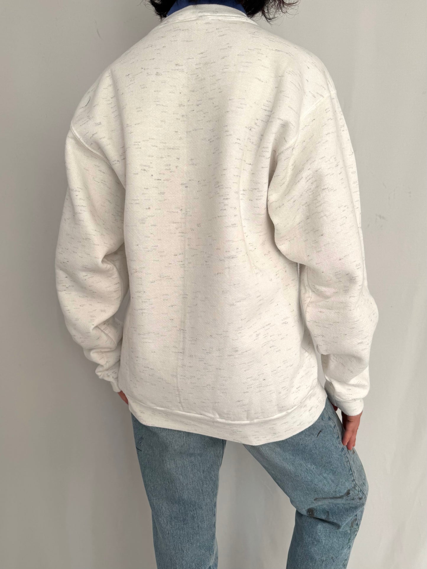 90s vintage birds flowers nature print graphic pullover sweatshirt