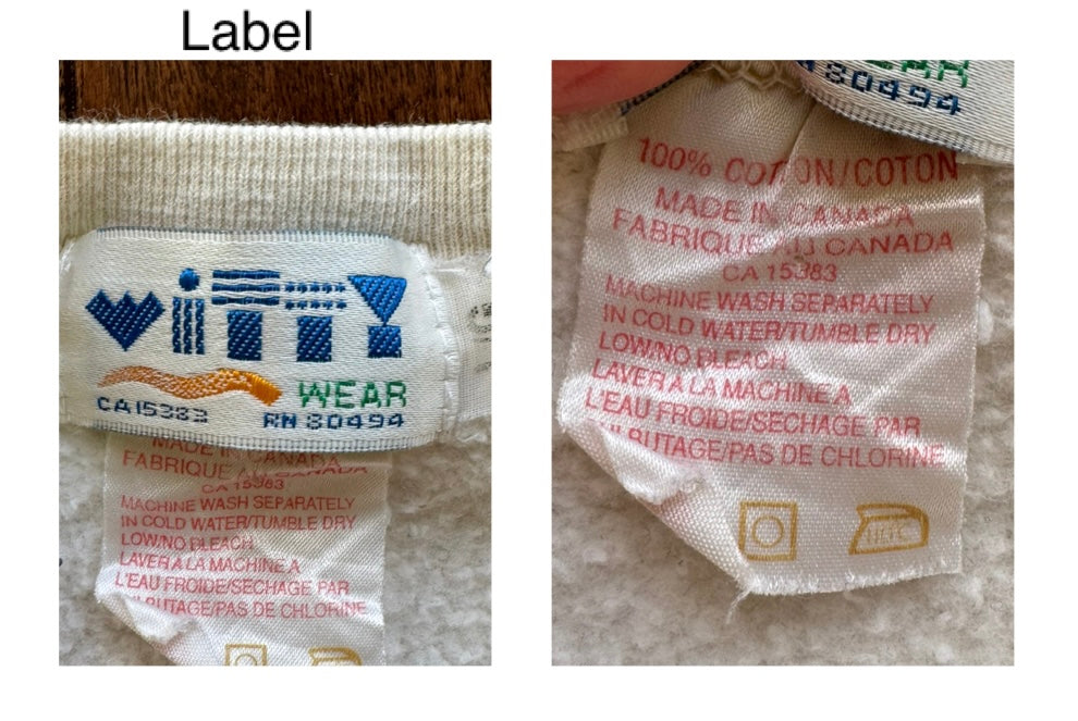 90s vintage cream polar bear winter animal graphic pullover sweatshirt - large