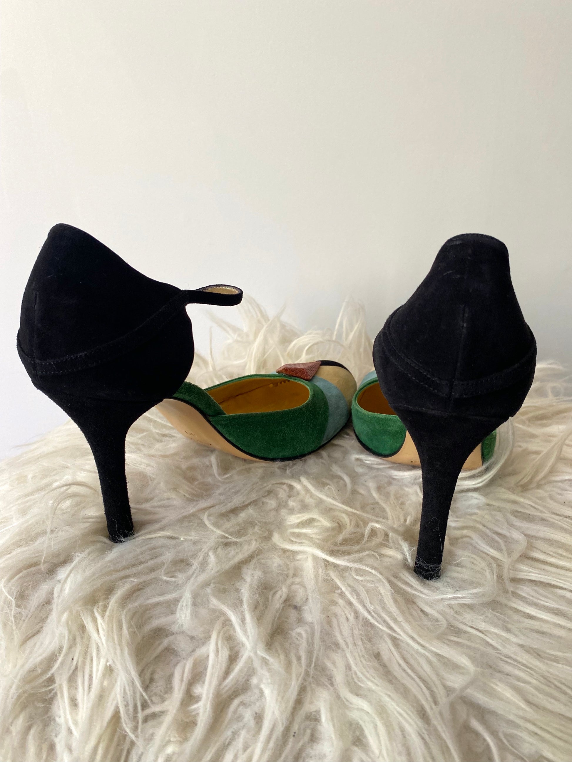 Etro multicolor suede color block heels – womens US 8.5 EUR 39