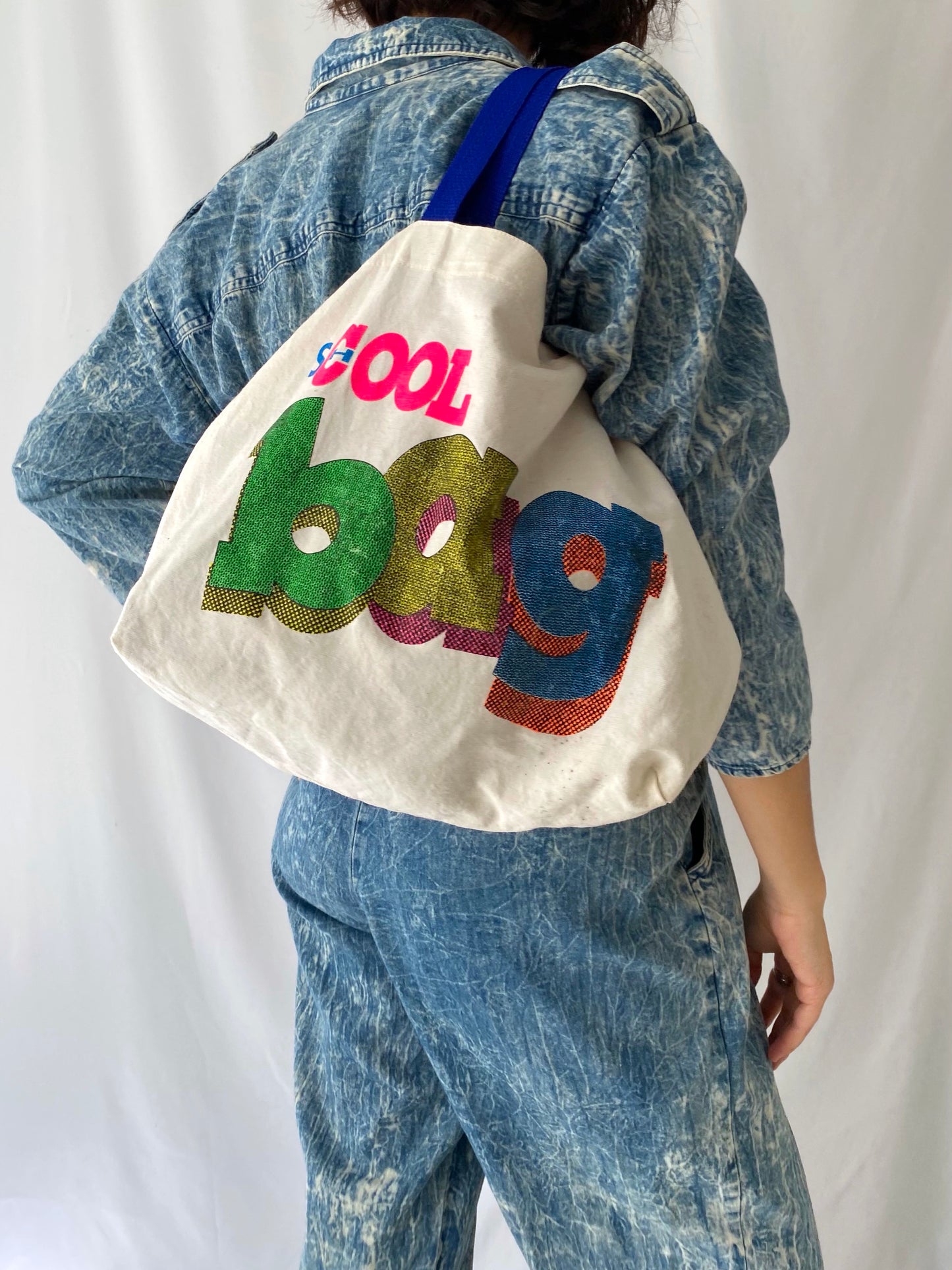 80s vintage rainbow retro COOL BAG kids school bag