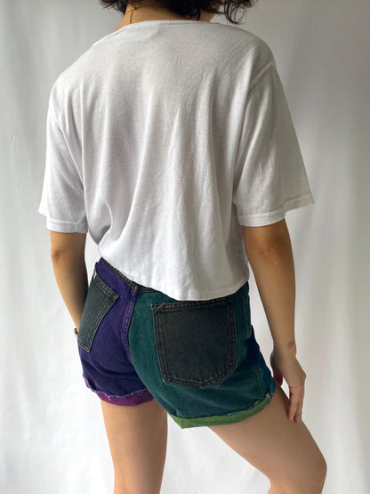 90s vintage white novelty athletic cartoon short sleeved tee shirt