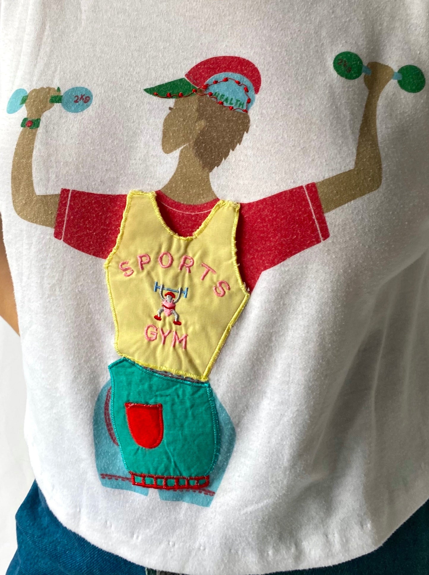 90s vintage white novelty athletic cartoon short sleeved tee shirt
