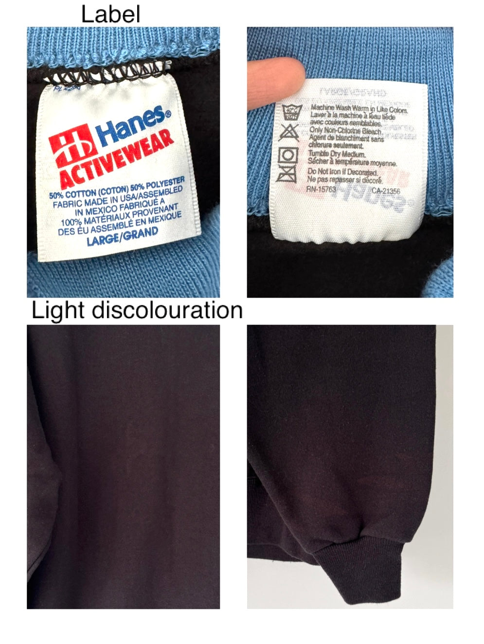 90s vintage blue jay bird nature graphic pullover sweatshirt – large