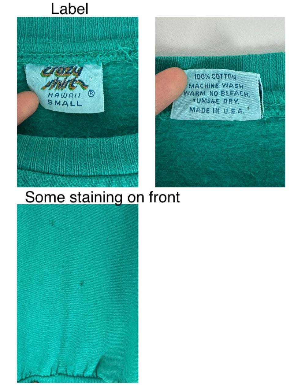 90s vintage teal san francisco retro graphic pullover sweater