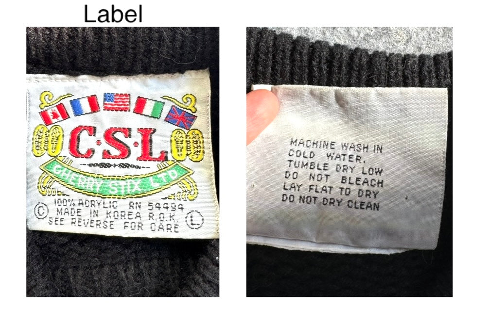 80s vintage multicolor funky abstract print knit sweater