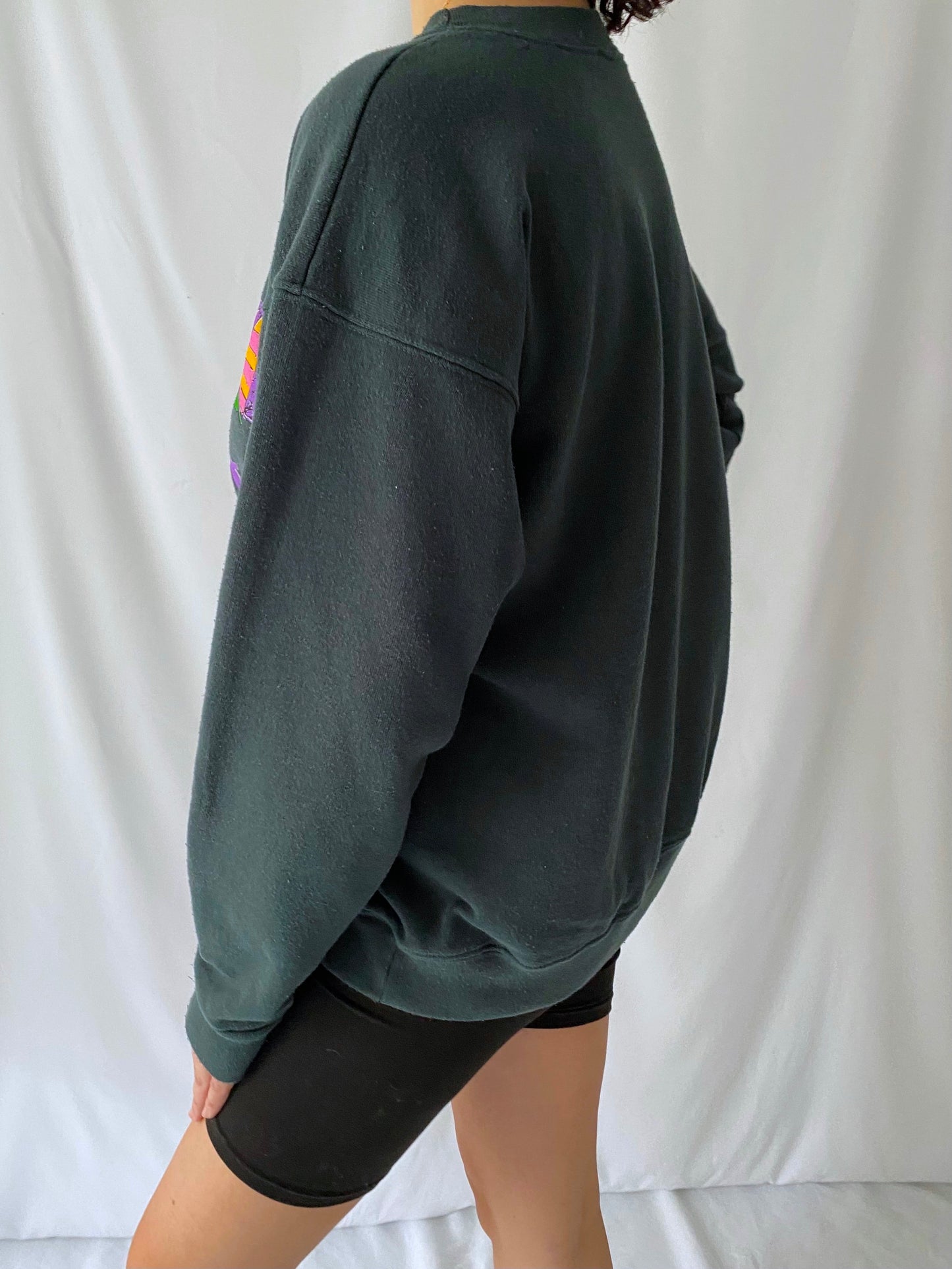 90s vintage dark green hawaii pullover sweatshirt - medium, large | vacation souvenir aloha sailing crewneck sweater