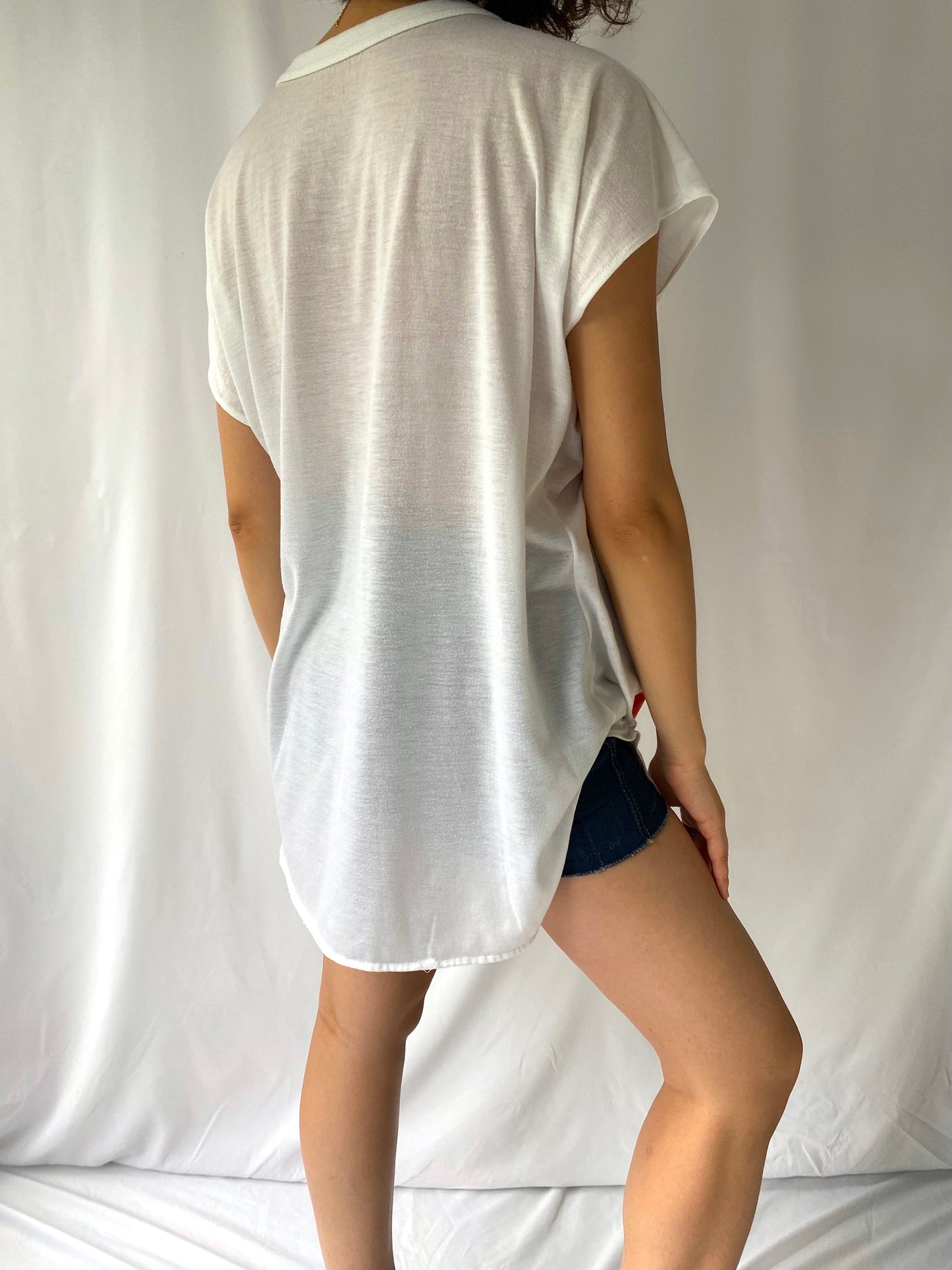 70s vintage rainbow you wanna clown around sleeveless long top