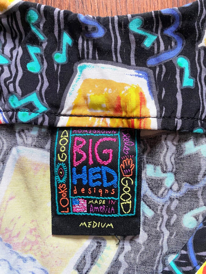 90s vintage colorful vacation print mini dress