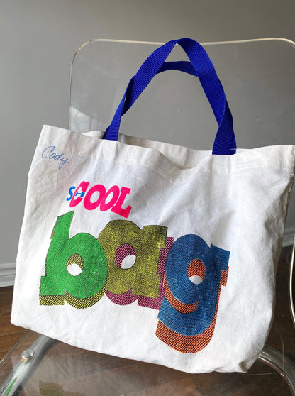 80s vintage rainbow retro COOL BAG kids school bag