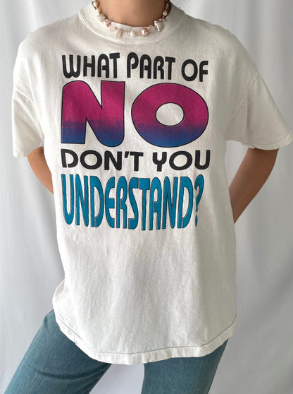 90s vintage colorful what part of no short sleeved tee shirt 