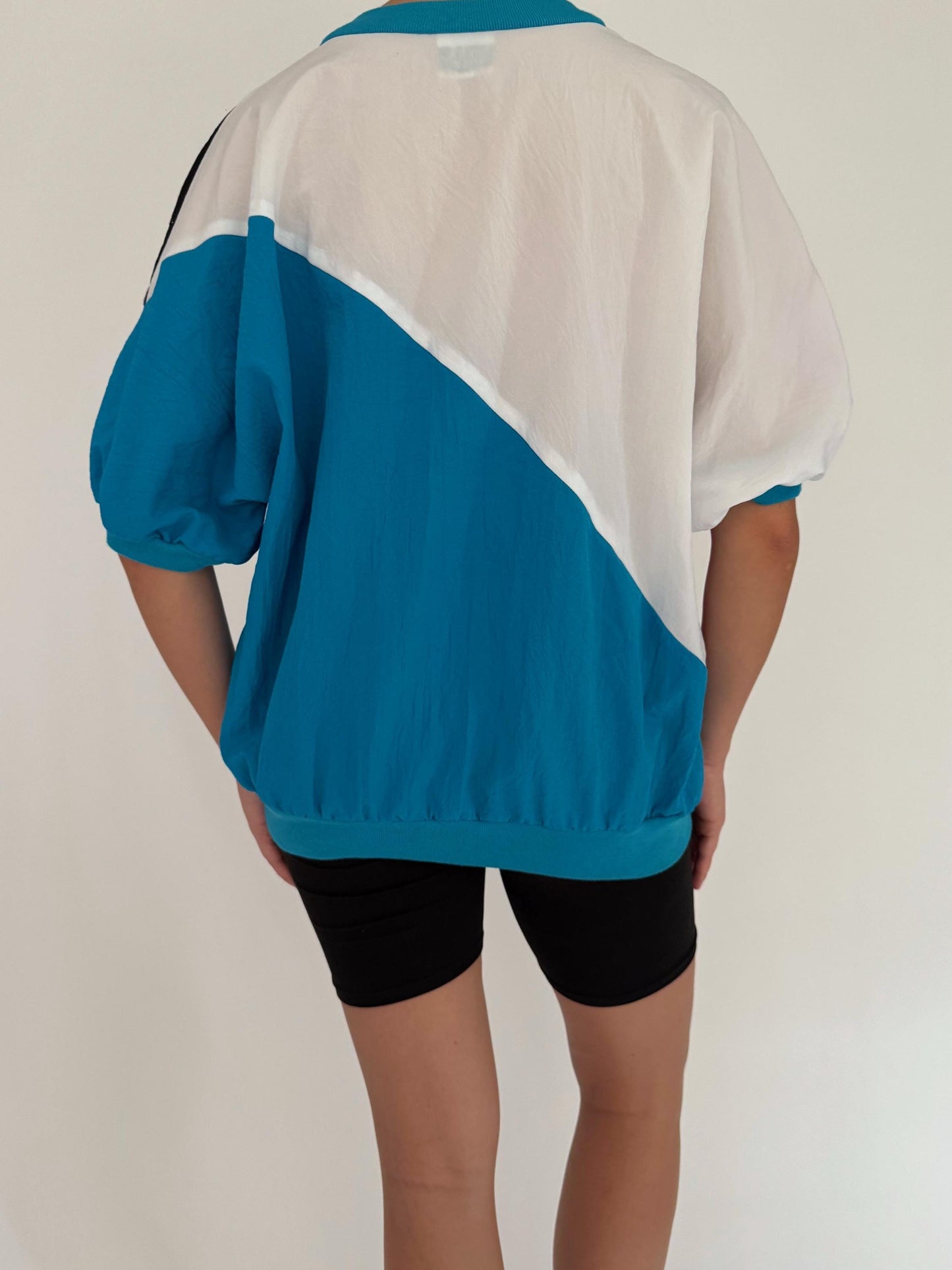 90s vintage multicolor geometric windbreaker shirt