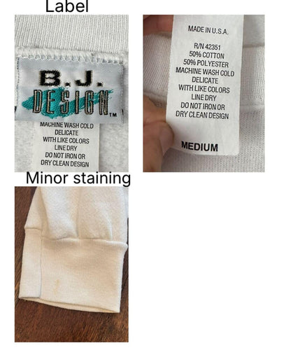 90s vintage festive tis the season holiday graphic pullover sweater – medium