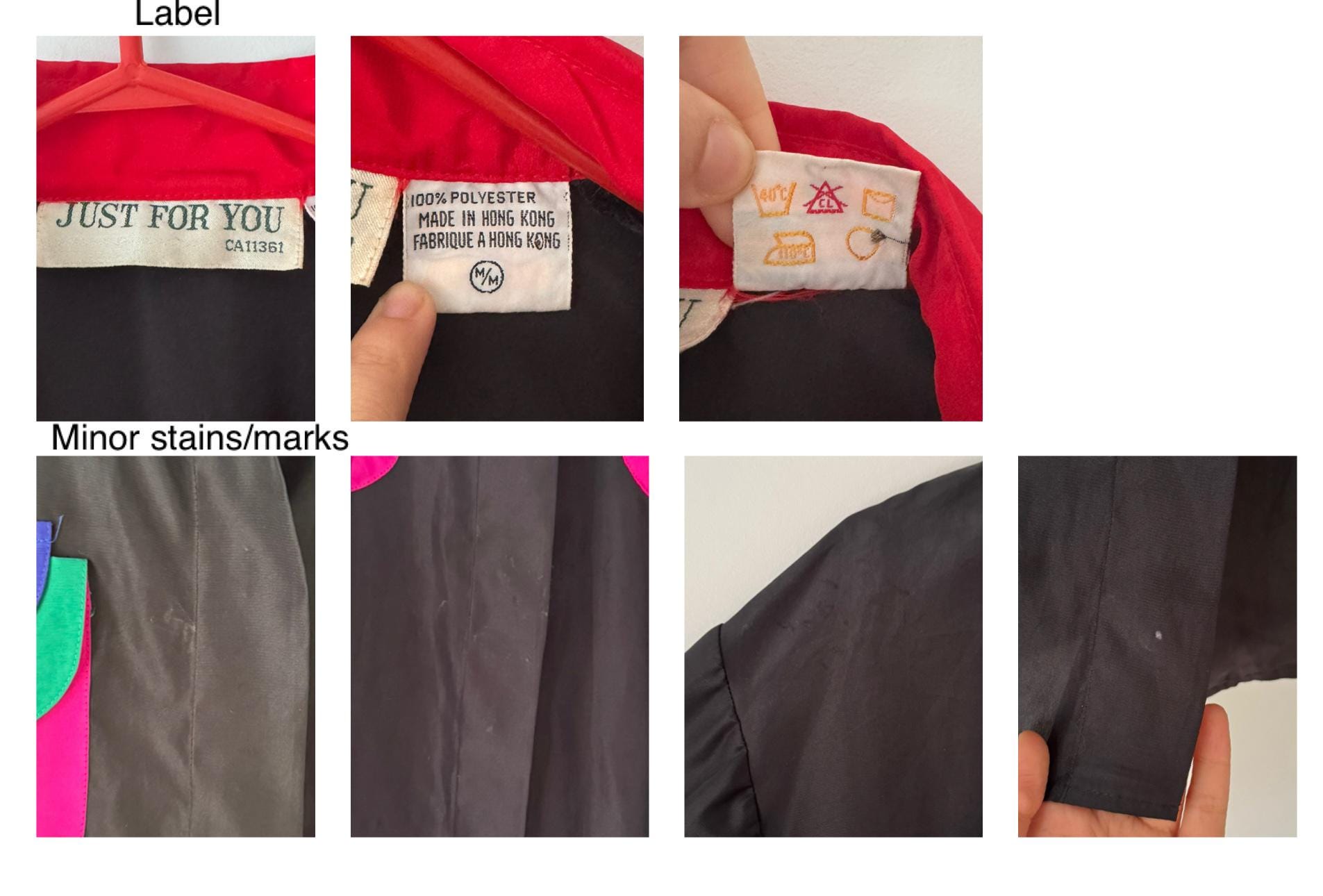 90s vintage black rainbow colorblock collared button up blouse