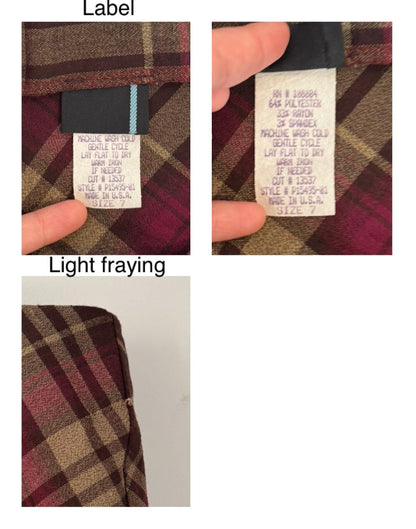 90s vintage multicolor plaid tartan ruffled mini skirt
