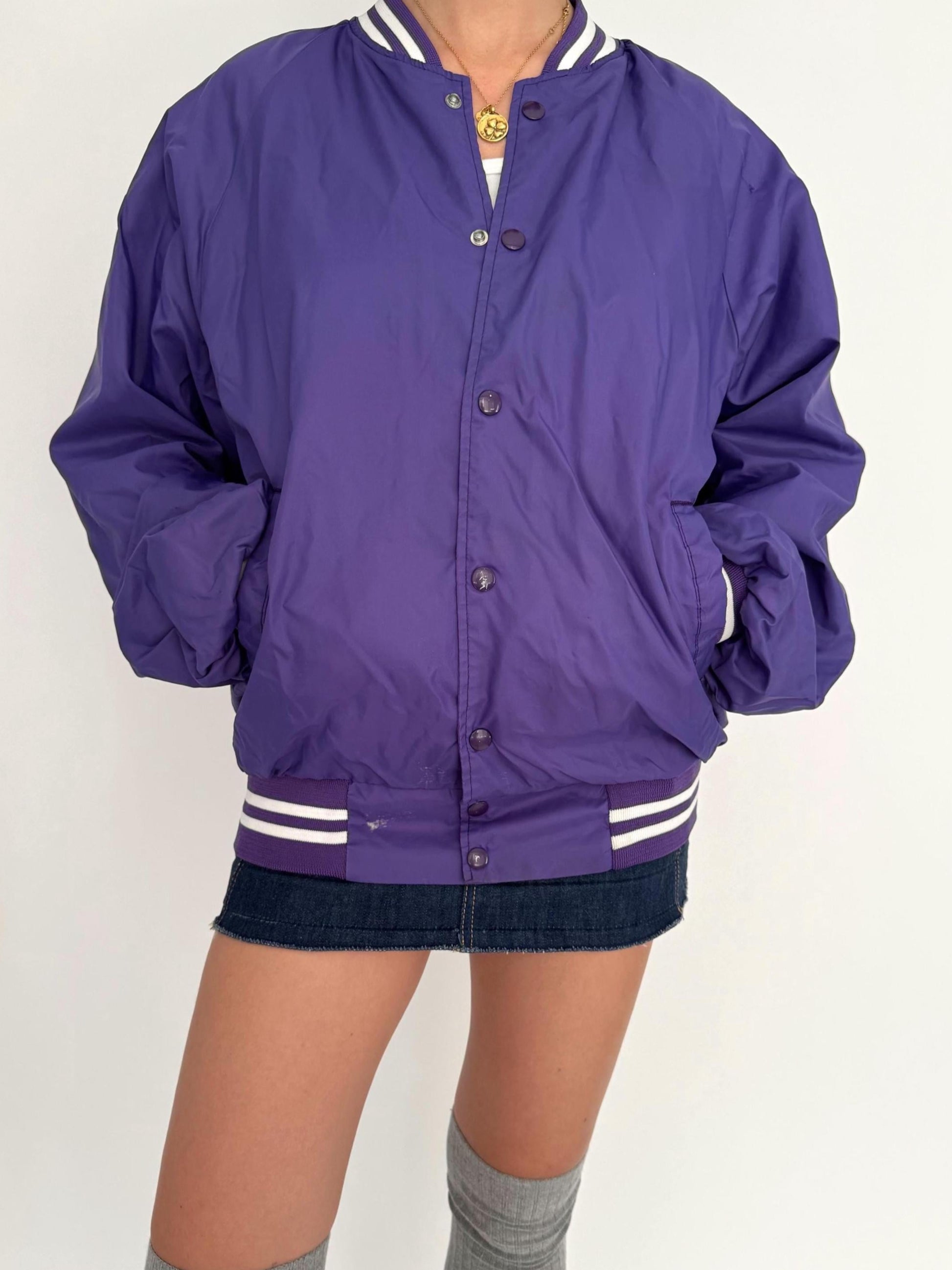 90s vintage purple colorado grape escape bomber jacket 
