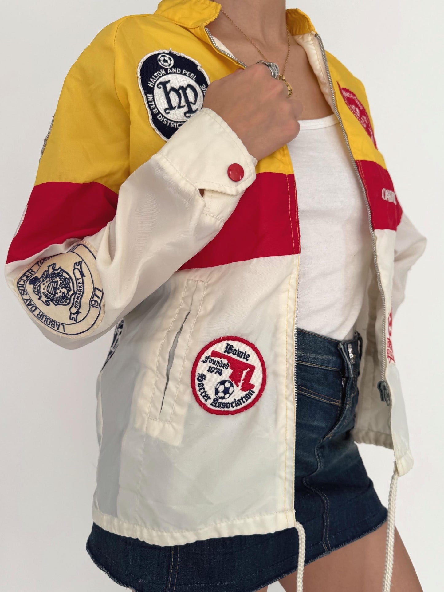 70s vintage striped boy scout patches windbreaker jacket