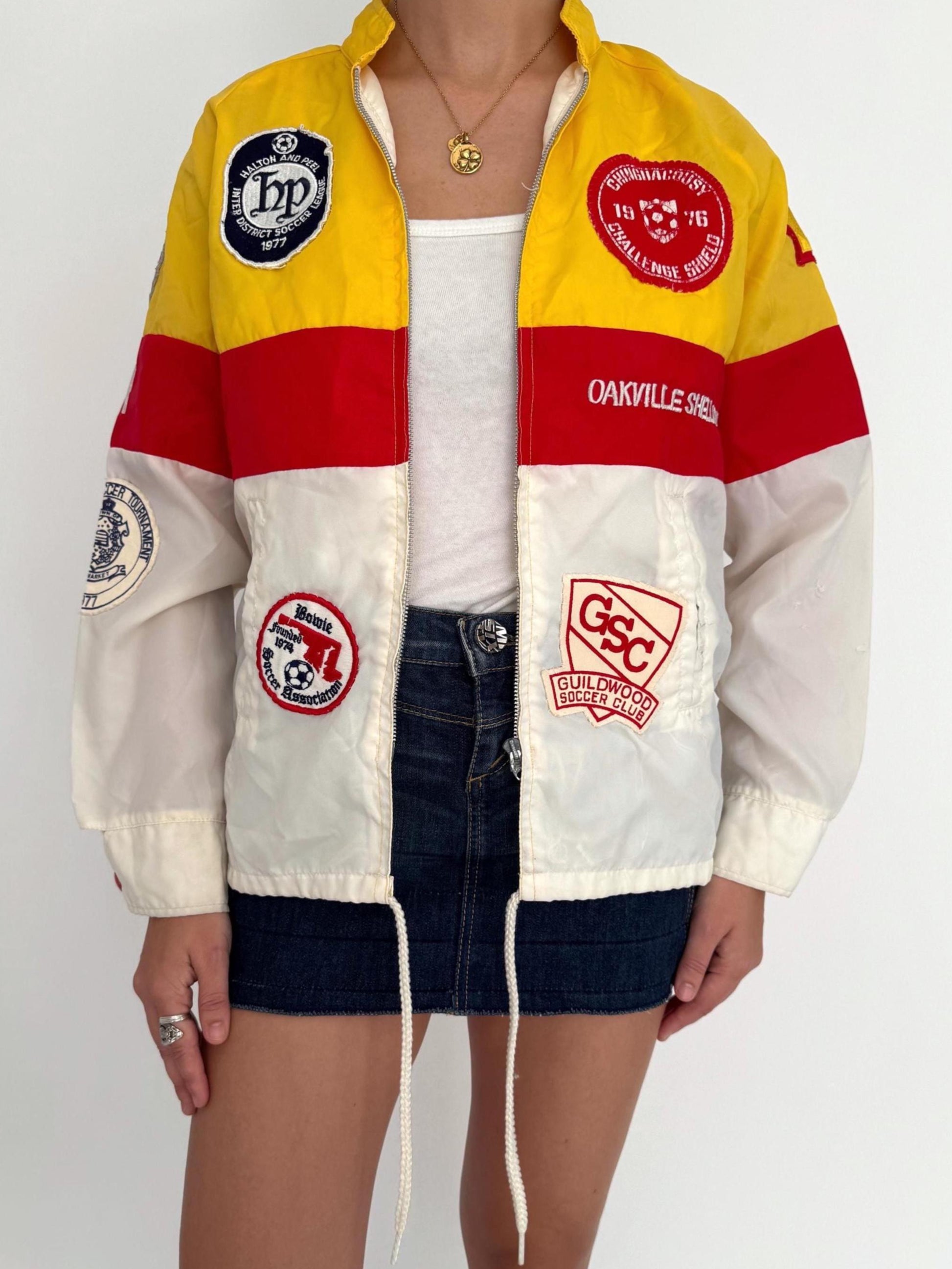 70s vintage striped boy scout patches windbreaker jacket