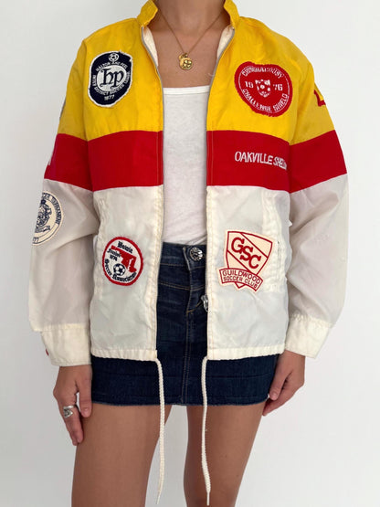 70s vintage striped boy scout patches windbreaker jacket