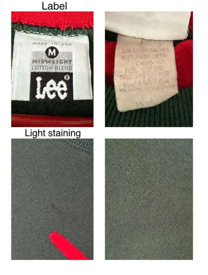 90s vintage green red holiday cardinal bird graphic pullover sweatshirt – medium