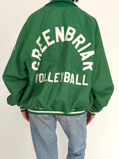 90s vintage green volleyball LISA varsity jacket 