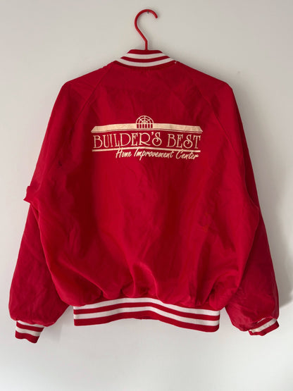 90s vintage red Builders Best bomber jacket 