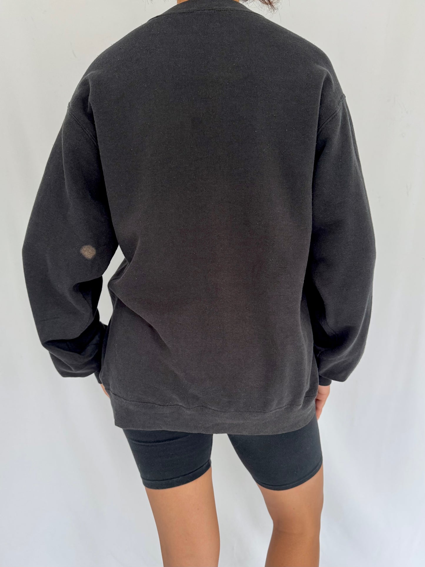 90s vintage black pisces zodiac sign horoscope graphic pullover sweatshirt 