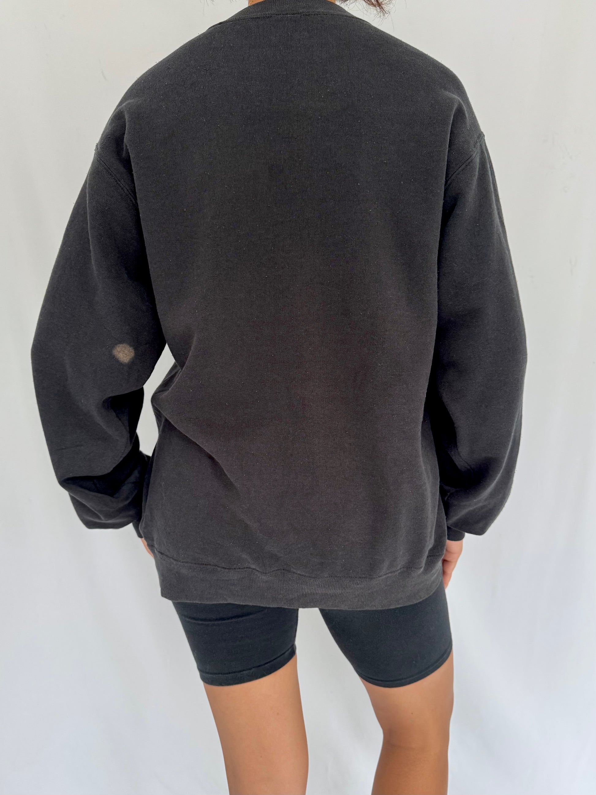 90s vintage black pisces zodiac sign horoscope graphic pullover sweatshirt 